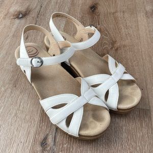 Dansko Season Sandal White Leather